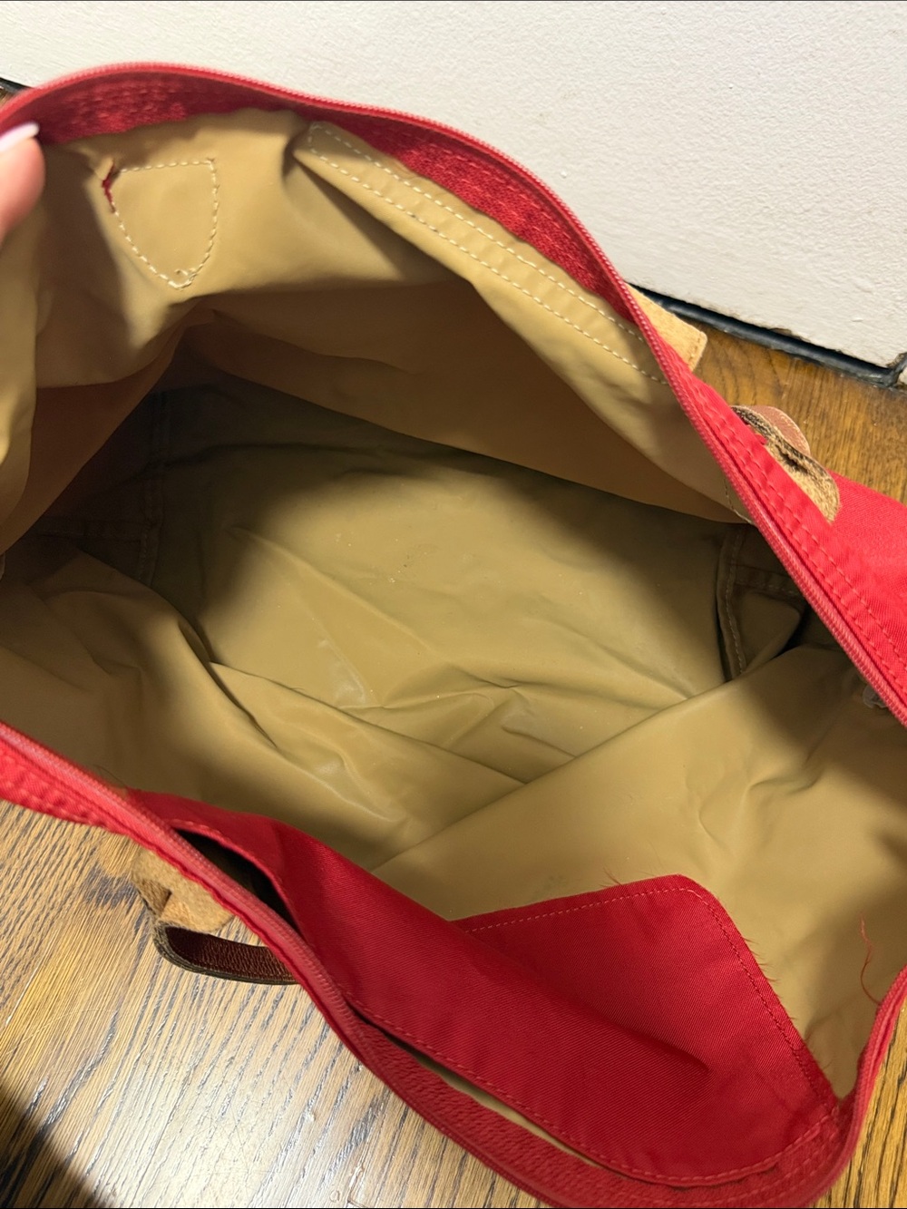 Longchamp Large Le Pliage Red Tote - Picture 8 of 8
